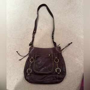 Brown cavalcante leather cross body bag ladies purse
